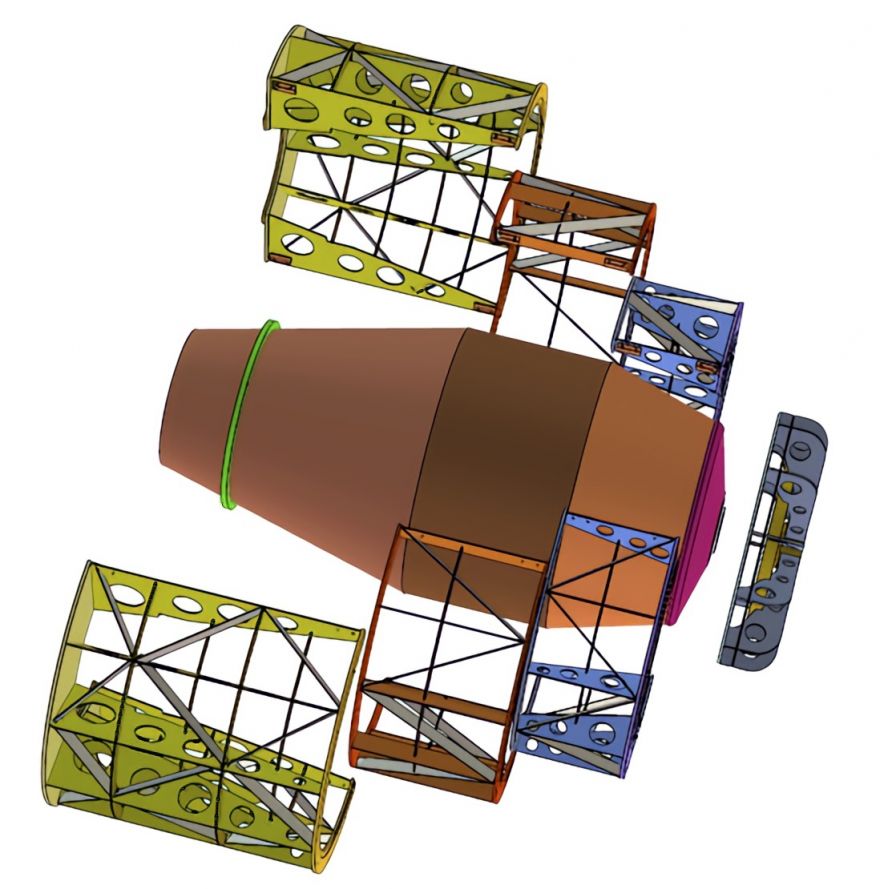 封頭胎膜、前錐胎膜、中節胎膜、后錐胎膜